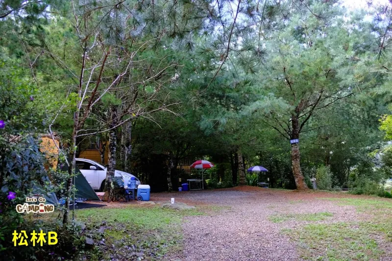 On-site scenery and campervan overnight setting at Miaoli Nanzhuang｜Luola Songjing Campground