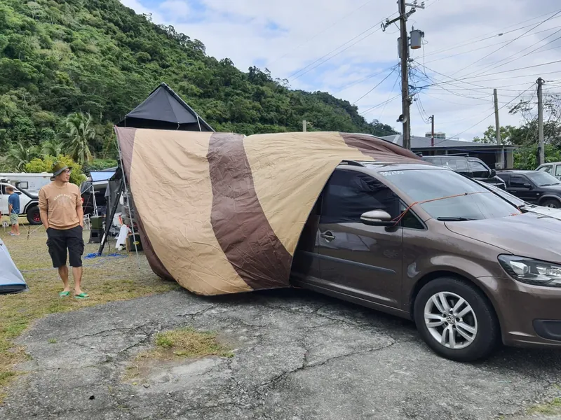 On-site scenery and campervan overnight setting at Taitung Jinlun｜Yeshi Hot Spring / Jinlun Campervan Stay