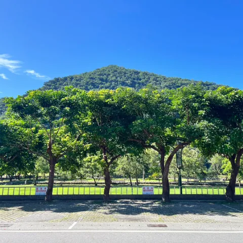 On-site scenery and campervan overnight setting at Taitung Zhiben｜Toyugi Hot Spring Resort Campervan Pitches
